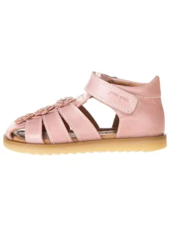Leder-Halbsandalen in Rosa