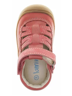 Leder-Halbsandalen in Rosa