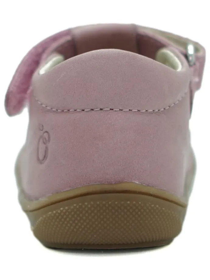 Leder-Halbsandalen in Rosa