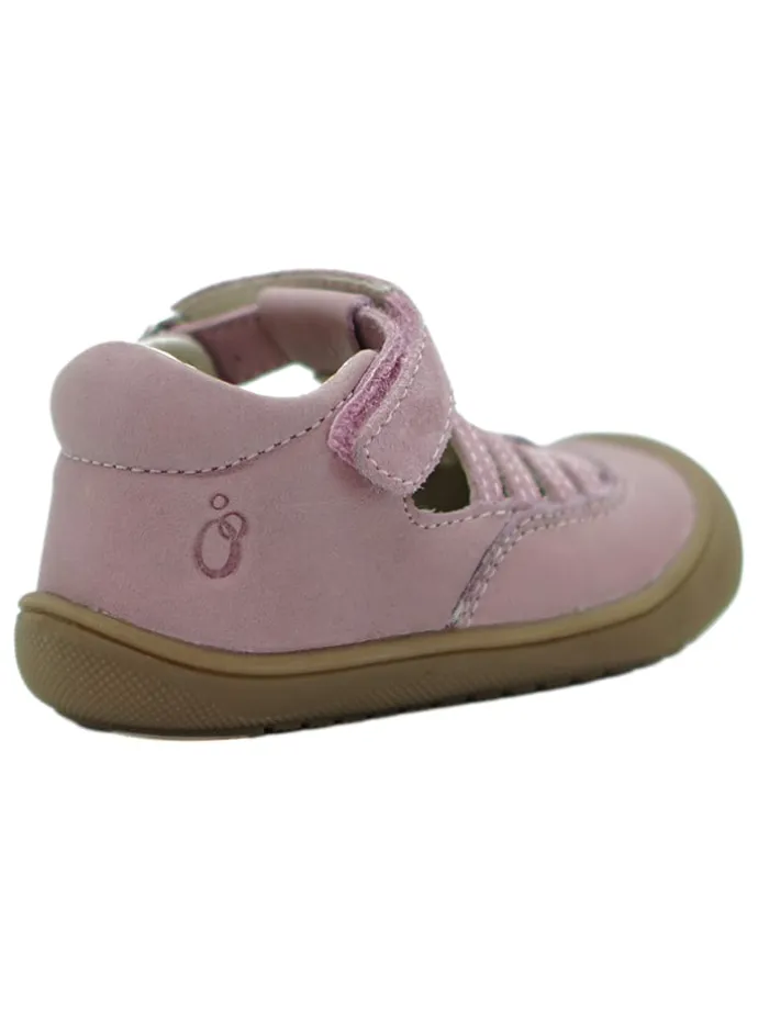 Leder-Halbsandalen in Rosa