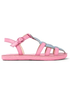 Leder-Halbsandalen in Rosa