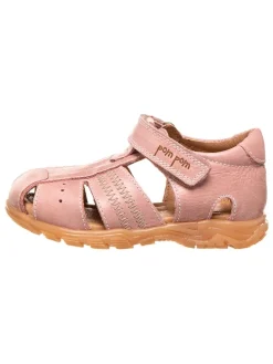 Leder-Halbsandalen in Rosa