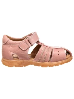 Leder-Halbsandalen in Rosa