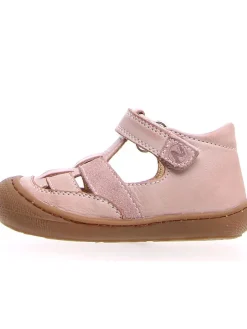 Leder-Halbsandalen in Rosa