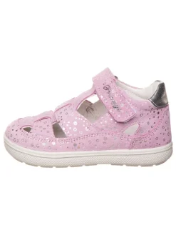 Leder-Halbsandalen in Rosa