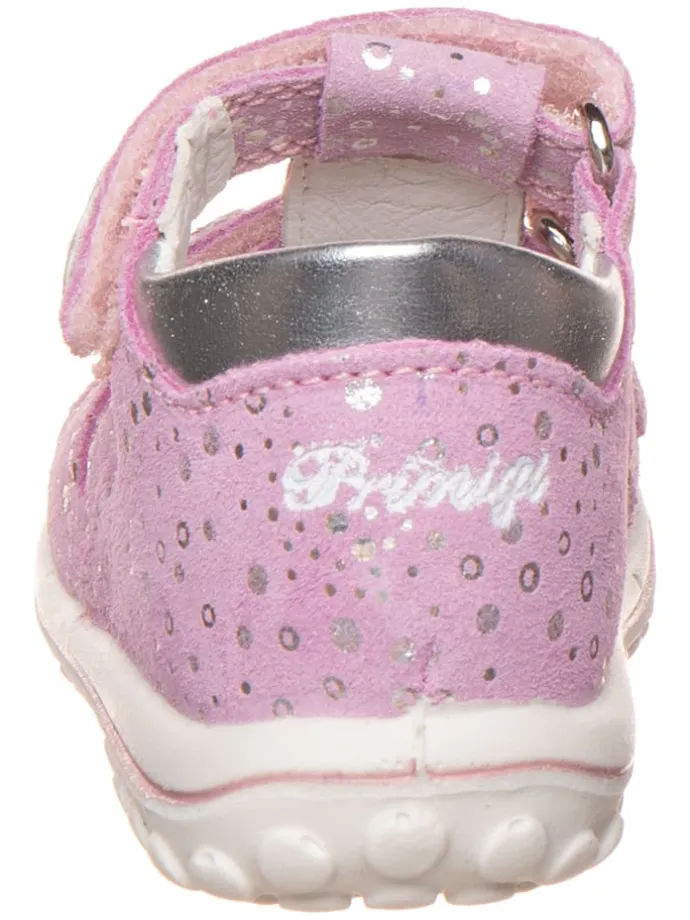 Leder-Halbsandalen in Rosa