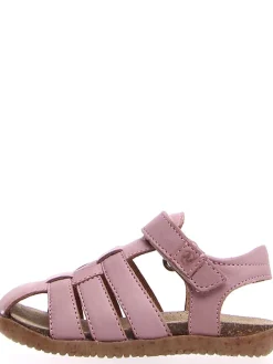 Leder-Halbsandalen in Rosa