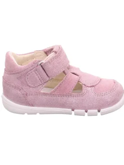 Leder-Halbsandalen in Rosa