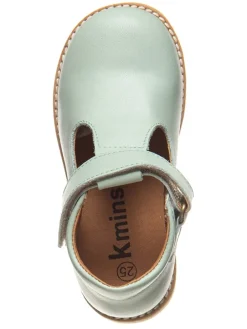 Leder-Halbsandalen in Türkis