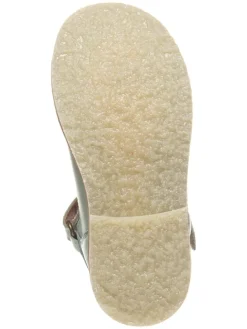 Leder-Halbsandalen in Türkis