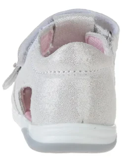 Leder-Halbsandalen in Weiß