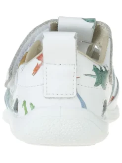 Leder-Halbsandalen in Weiß