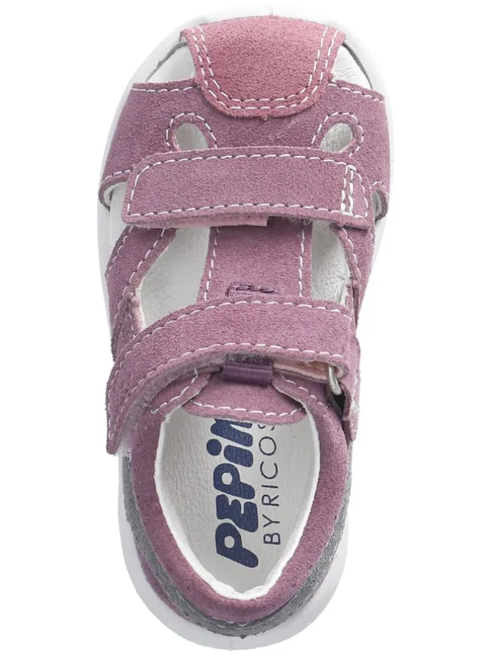 Leder-Halbsandalen "Kansi" in Lila