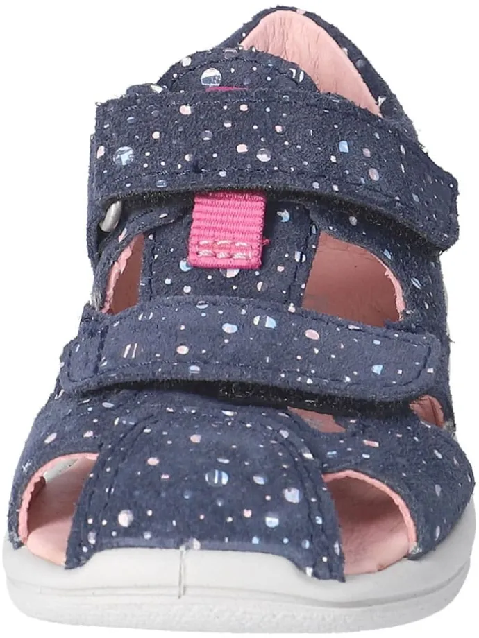 Leder-Halbsandalen "Kasi" in Dunkelblau