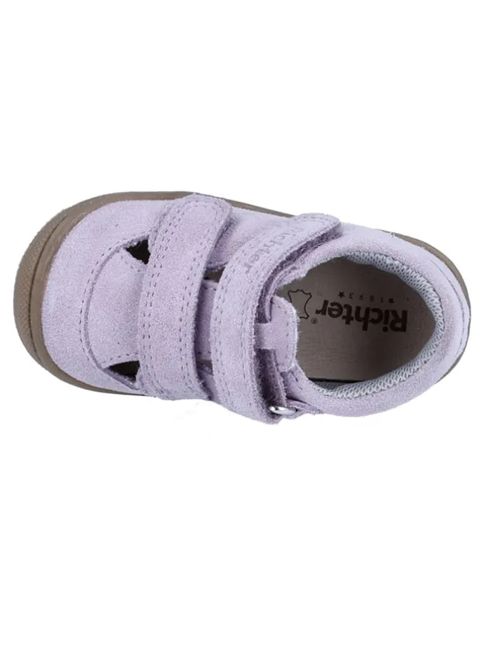 Leder-Halbsandalen "Maxi" in Lila