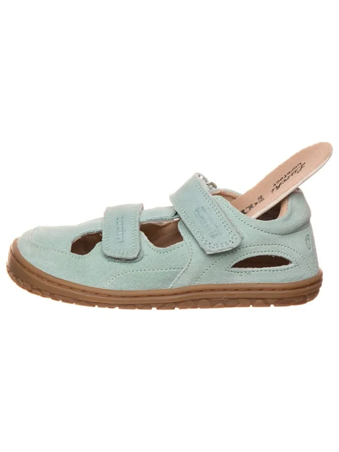 Leder-Halbsandalen "Nando" in Hellblau