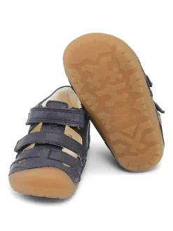 Leder-Halbsandalen "Petit" in Dunkelblau