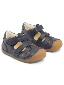 Leder-Halbsandalen "Petit" in Dunkelblau