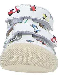 Leder-Halbsandalen "Puffy" in Weiß