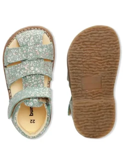 Leder-Halbsandalen "Samir" in Grün