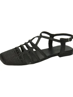 Leder-Halbsandalen "Sandrine 4" in Schwarz