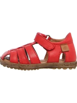 Leder-Halbsandalen "See" in Rot