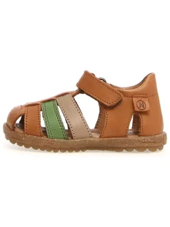 Leder-Halbsandalen "See" in Hellbraun