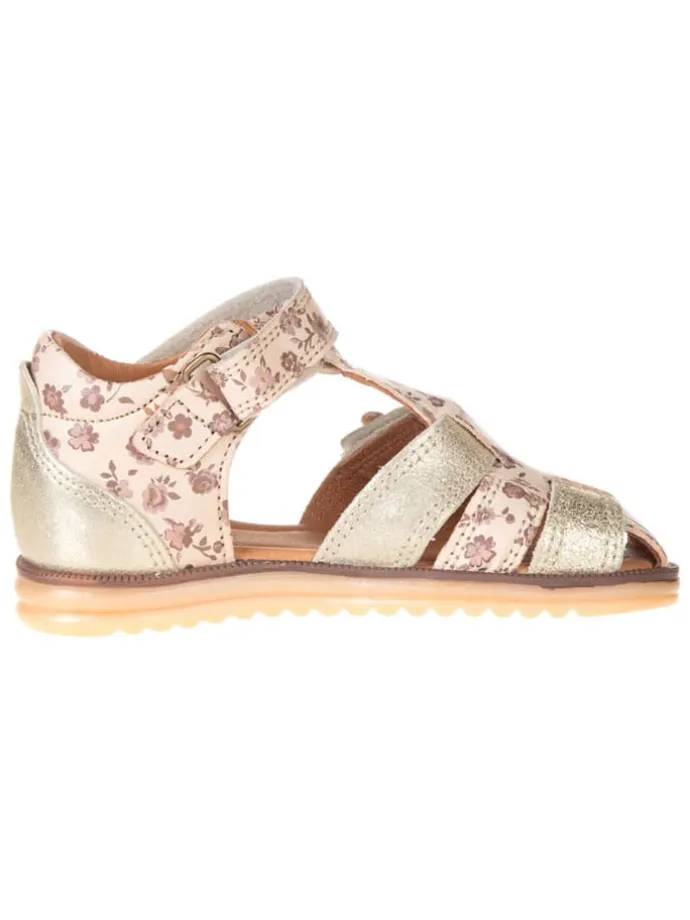 Leder-Halbsandalen "Sky Flower" in Rosa