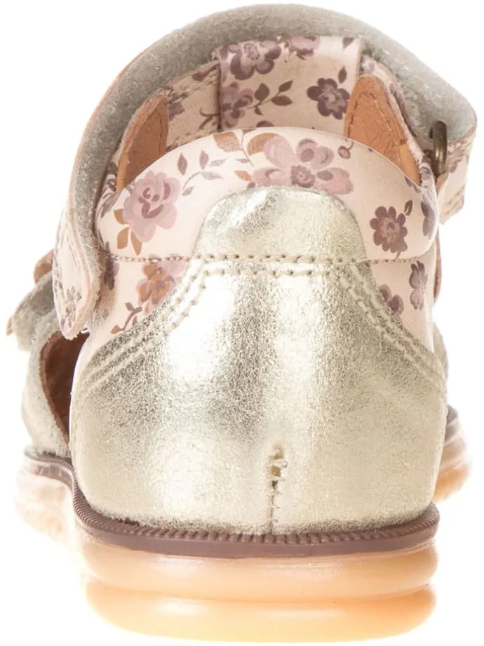 Leder-Halbsandalen "Sky Flower" in Rosa