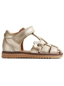 Leder-Halbsandalen "Sky" in Gold