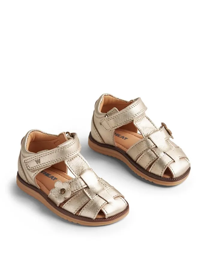 Leder-Halbsandalen "Sky" in Gold
