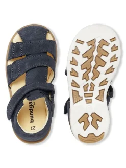 Leder-Halbsandalen "Sofus" in Dunkelblau