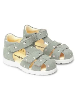 Leder-Halbsandalen "Sofus" in Grün