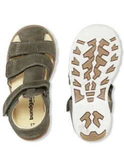 Leder-Halbsandalen "Sofus" in Khaki