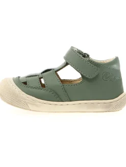 Leder-Halbsandalen "Wad" in Grün