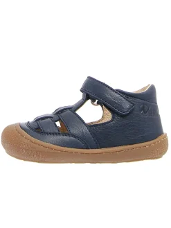 Leder-Halbsandalen "Wad" in Dunkelblau