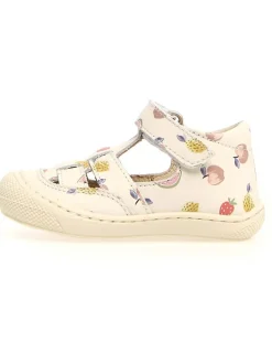 Leder-Halbsandalen "Wad" in Creme