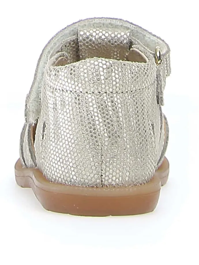 Leder-Halbsandalen "Zaffiro" in Silber