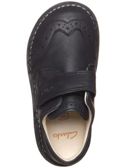 Leder-Halbschuhe in Dunkelblau