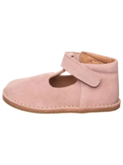 Leder-Halbschuhe in Rosa