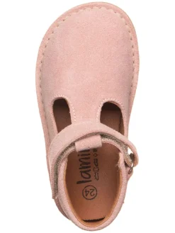 Leder-Halbschuhe in Rosa