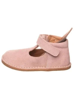 Leder-Halbschuhe in Rosa