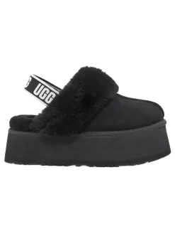 Leder-Hausschuhe "Funkette" in Schwarz