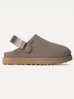 Leder-Hausschuhe "Goldenstar" in Taupe