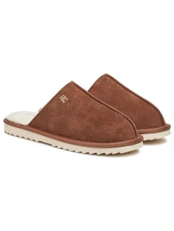 Leder-Hausschuhe in Braun