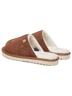 Leder-Hausschuhe in Braun