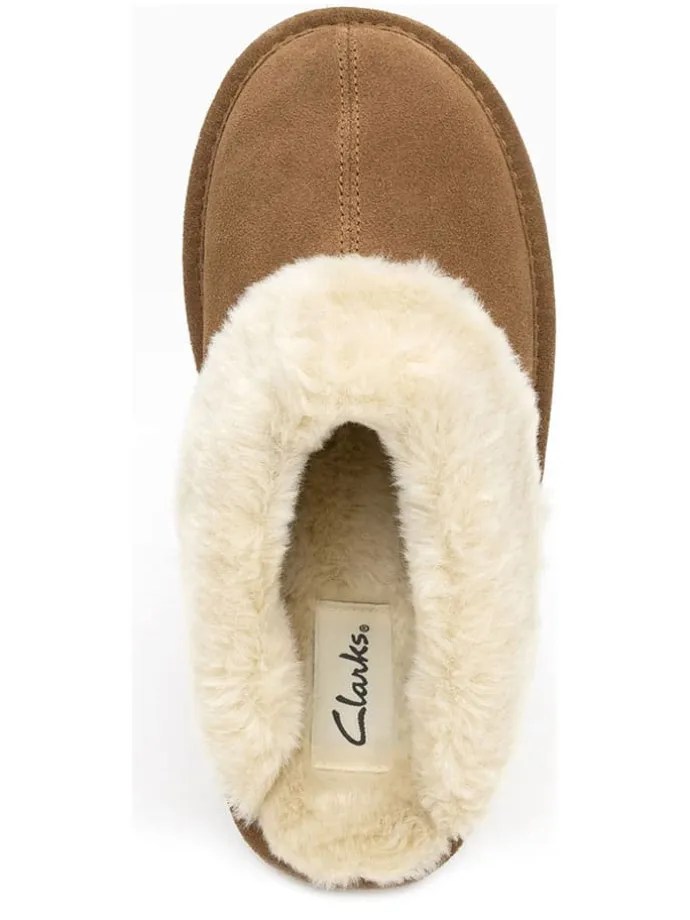 Leder-Hausschuhe in Hellbraun