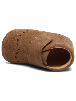Leder-Hausschuhe in Hellbraun