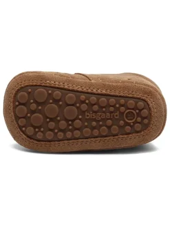 Leder-Hausschuhe in Hellbraun