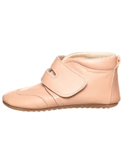 Leder-Hausschuhe in Rosé